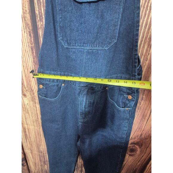 ASOS Overalls Womens Size 8 Denim Jean Bib Slim Leg Button Side - Picture 8 of 10